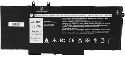 XClong 68Wh 3HWPP Laptop Batteria per Dell Latitude 5401 5501 5411 5511 E5401 E5501 E5411 E5511 Precision 3541 3551 Series Notebook 01VY7F 1VY7F 010X1J 10X1J 03HWPP N2NLL 451-BCMN Battery