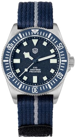 watchdives 38 mm EXD titan dykarklocka Japan VH31 svepande andra kvartsur safir kristall armbandsur analog lysande vattentät klocka för män
