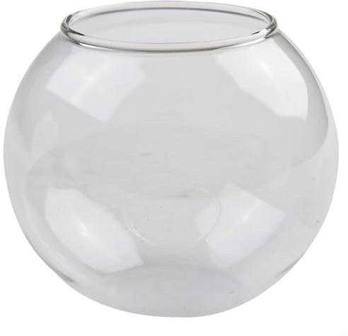 Pumixiy Sfere in vetro borosilicato trasparente, vaso di vetro paesaggistico, contenitore per terrario per piante grasse, vasi da fiori, design con bocca aperta (B)
