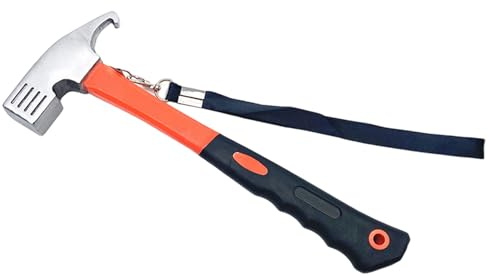 Camping Mallet with Stake Remover, High Carbon Steel Tent Hammer for Outdoor, Survival, Heavy Duty Use