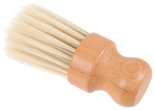 ABOOFAN Brosse à Poussière à Main à Poils Doux avec Manche Bois Brosse de Nettoyage Légère pour Meubles Voiture Clavier et Surfaces Domestiques