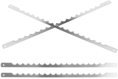 IWOWHERO 4 pièces Lames de Scie Dentelées pour Machine à Accessoires de Coupe pour Trancheuse Électrique Outils Robustes Anti et Pâtisseries