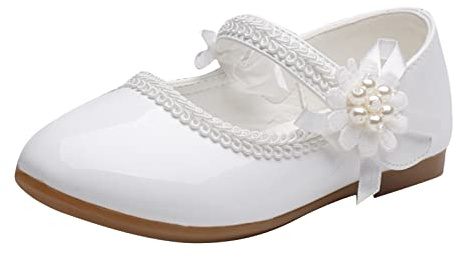 Zapatos de baile de alta calidad para niñas con suela flexible para un rendimiento optimizado en cada movimiento, Blanco, 27 EU
