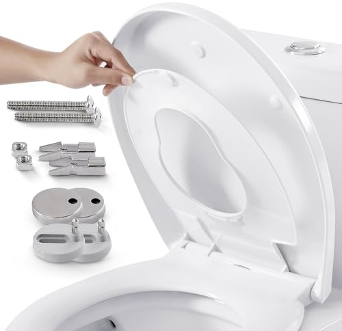 AREBOS Toalettsits Oval 2i1 Soft Close | Med Barnsits Vit
