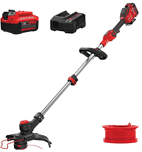 CRAFTSMAN V20 String Trimmer and Edger with Spool, Battery and Charger Included (CMCST910M1)