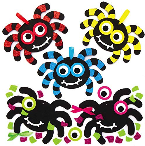 Baker Ross AX263 Kits Imanes Combinables Araña - Paquete De 8, Artes Y Manualidades Para Niños