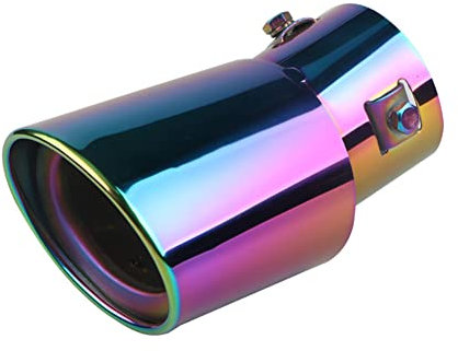 ihreesy Embellecedor de Escape de Acero Inoxidable, Embellecedor de Escape Universal de 53mm Embellecedor del Tubo de Escape Deportivo Embellecedor del Tubo de Escape del Sistema de Escape