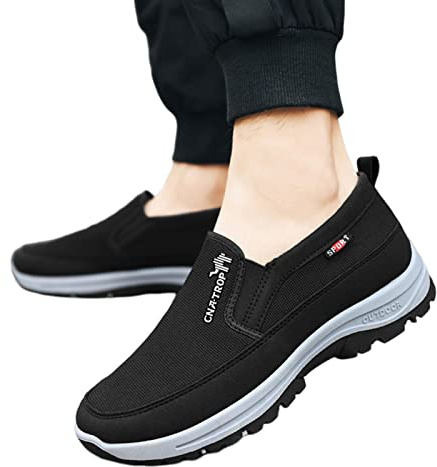 Odavom Zapatos ortopédicos para hombre, mocasines para hombre, zapatos ortopédicos para caminar, zapatos náuticos casuales