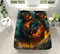 XCQHZYQ Spannbettlaken 90x200 cm Anime-Drache Kinder Spannbetttuch Baby Spannbetttuch, Weich Mikrofaser Spannbettlaken für Babybett Kinderbett mit 2 Kissenbezügen 80x80cm