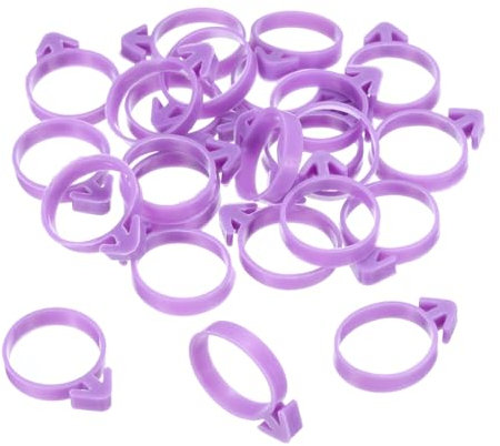 sourcing map 24pcs Pastry Bag Ties Icing Bag Ties Silicone Decoration Piping Bag Clips for Cupcakes Cookies Baking, Purple
