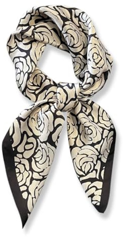 PoeticEHome Bufanda de seda de morera 100% pura para mujer, pañuelo cuadrado 68x68cm, accesorio para cabeza cuello regalo empaquetado