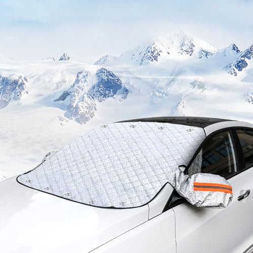 XIAQICA Copertura Parabrezza Auto 150 x 111 cm Copertura Parabrezza Auto Inverno Estate con Magnete Contro Gelo Neve Ghiaccio Sole Fornisci Una Protezione Pratica per Tua Auto