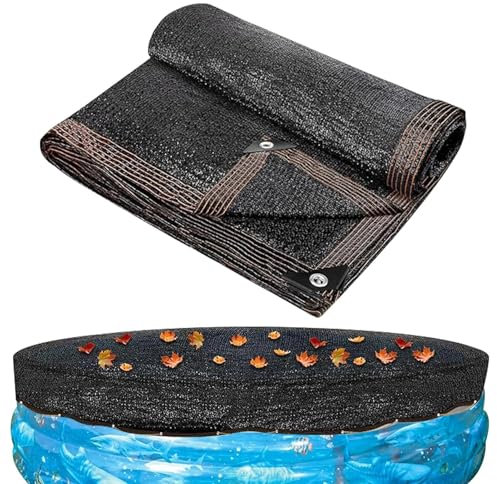 Couverture de Filet de Piscine Ronde, Protection de Piscine au Sol, Couverture de Filet à Mailles Fines pour Piscine creusée Robuste, Protection de Piscine Haute densité, Couverture de Feuilles et de