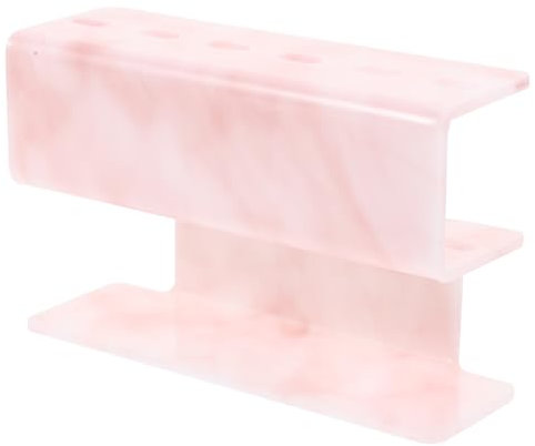 Veemoon Support Pince à Épiler Acrylique Résistant Pour Extensions Cils Organiseur Pratique Et Élégant Avec Motif Marbre Rouge Étagère Rangement Outils Maquillage