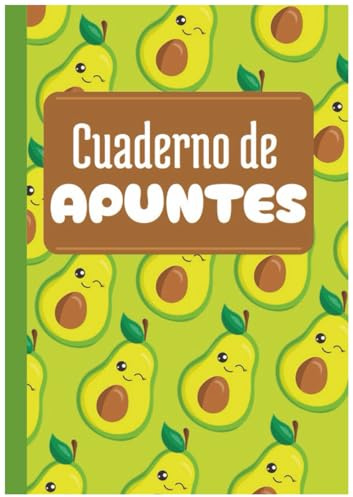 Cuaderno de texto Escolar A4 Tapa blanda Aguacates 200 Páginas