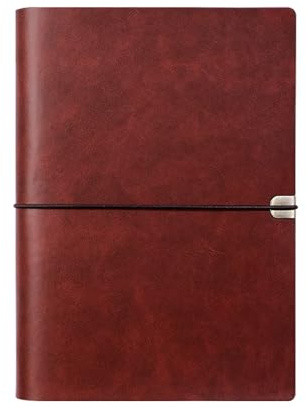 BOYIFEIJIE Carnet de notes en cuir A5 Marron, Journal vintage, A5 Agenda rechargeable, Carnet de voyage rechargeable, Journal élégant en cuir pour écrire et dessiner, Cadeau pour hommes et femmes