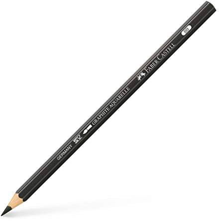 Faber-Castell 117808 - Caja 6 Lápices Grafito Acuarelable - 8B