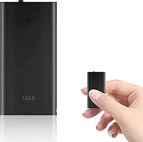 Registratore Vocale Portatile H+Y fino a 192 ore, 16GB Micro Registratore con Attivazione Vocale, Ricaricabile USB e funzioni MP3 Ideale per Conferenze, Riunioni, Interviste, Discorsi