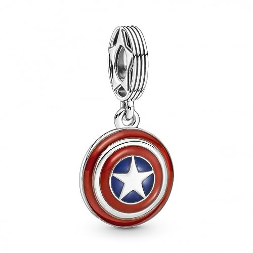 PANDORA x MARVEL Charm Anhänger Captain America Schild Silber 790780C01