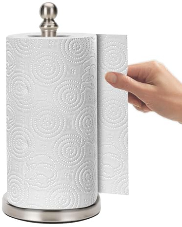 Fatizon, Soporte Resistente para Rollos de Papel de Cocina, encimera, Níquel Cepillado