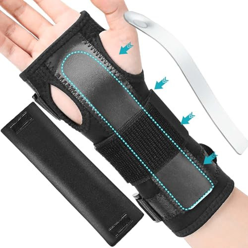 Apasiri Muñequera Tunel Carpiano, Férula Muñeca Se Adapta a Mano Derecha/Izquierda Para Tendinitis, Esguince, Muñequera Ortopedica para Hombres y Mujeres - L