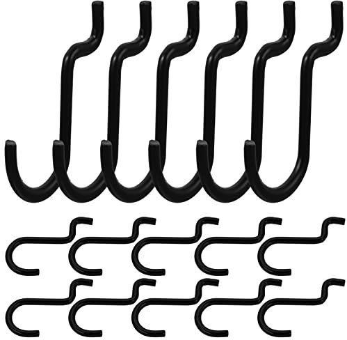 Housoutil Crochets Pour Panneaux Perforés 20 Pièces Crochets Métalliques Utilitaires Pour Rangement Garage Mural Et Magasin Taille Compacte 1.57X1.18 Pouces