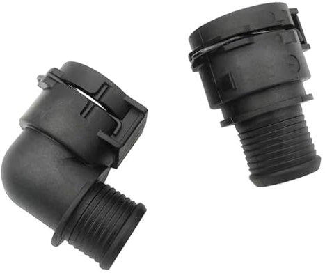 HAFRILY 2Pcs Heater Inlet Hose Connector for Vauxhall Chevrolet Trax Sonic Cruze 95089363 Straight Head Connector and 95089364 Elbow Head Connector