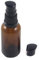 Lot de 2 flacons à pompe rechargeables en verre ambré haut de gamme pour maquillage, fond de teint, crème de soins de la peau, émulsion, huiles essentielles (100 ml)