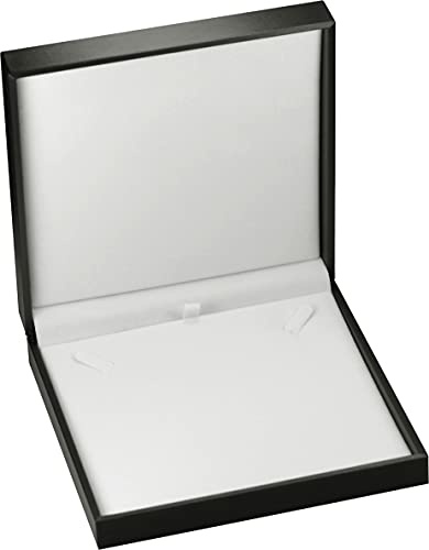 Black Big Necklace Chain Jewelry Gift Box Luxury Soft Touch PU Leather