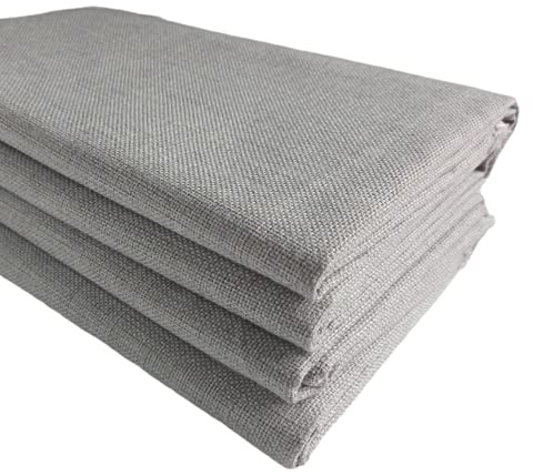 TinaKim Upholstery Fabric, for Tablecloth Sofa Chair, Linen Type Cloth Material (Grey 4, 2 Yard (57x 72 inch))