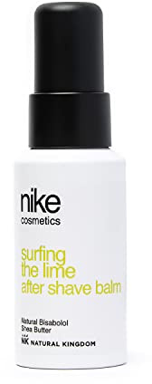 NIKECOSMETICS - Bálsamo After Shave Surfing The Lime 50 ml, con Extracto de Manzanilla y Manteca de Karité, Refrescante, Calmante, Hidratante, Textura Ligera, Fórmula Vegana, Fragancia a Lima y Menta