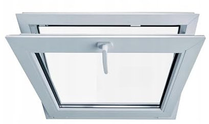 PCV Fenster Kippfenster Kellerfenster Garagenfenster Viele Varianten (PCV 450x450 mm)