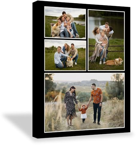 Aiebill Multifoto anpassat collage kanvastryck personligt anpassad bild affisch för alla hjärtans dag familj bröllop bilder anpassad väggkonst heminredning för anpassade bildgåvor
