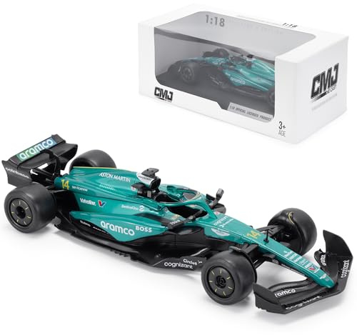Aston Martin AMR24 F1 1:18 Scale Die-Cast Model Car - 2024 Season | Fernando Alonso #14 Detailed Collectors Edition | Official Licensed Product, Turquoise