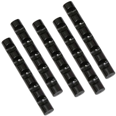 VILLCASE Support Outil 5 Grilles Stylo à Ongles pour en Plastique Noir 5pcs pour Nail Art Protection et Organisation pour Usage DIY Personnel