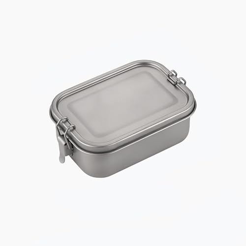 ZLLLHSEKU Scatola portapranzo in titanio puro per escursionismo, scatola da pranzo impermeabile per studenti, scatola da picnic (800 ml)