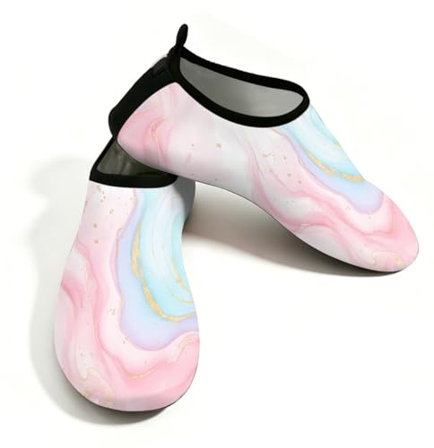 Scarpe da acqua per donne e uomini, in marmo color oro polvere, antiscivolo, ad asciugatura rapida, morbide, a piedi nudi, calzini acquatici per estate, spiaggia, piscina, surf, yoga, esercizio, Marmo