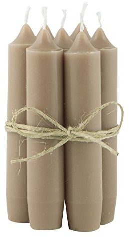 IB Laursen - Stabkerzen - klein - Milky Brown - 8er Set