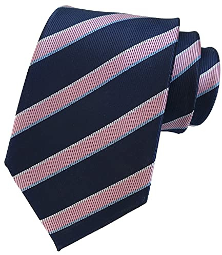 Rosiika Cravatte da uomo moderne a righe e tartan formali per il college, quotidiane, in tessuto per matrimoni, Taglia unica