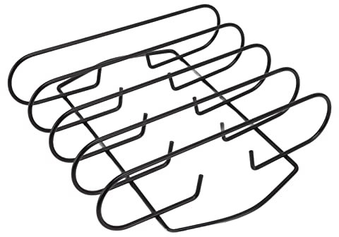 Tnfeeon Support pour côtelettes grillées, grille de côtelettes pour barbecue, résistante aux hautes températures, capacité de 4 côtes pour cuisiner