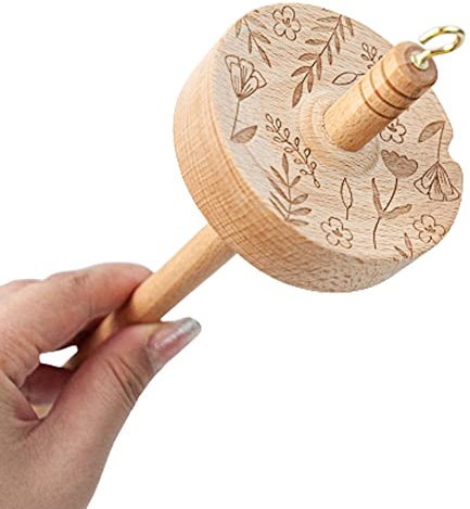 Drop Spindle, Yarn Drop Spindle Top Quirl Spin Holzspindel Kit Handspinnen Wolle Starter Spinner Pflanzenfaser Spinnen für Anfänger