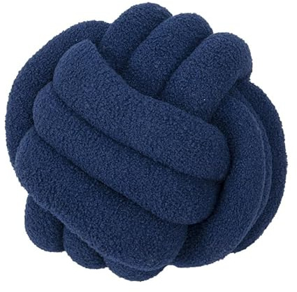 Homesally Knot Pillow Plush Pillow Knot Pillow Head Pillow Decorative Pillow Knotted Pillow Decorative Pillow Knot Pillow Knot Pillow Knot Ball, Plush Pillow Soft, Knot Ball Pillow,Navy Blue,22cm