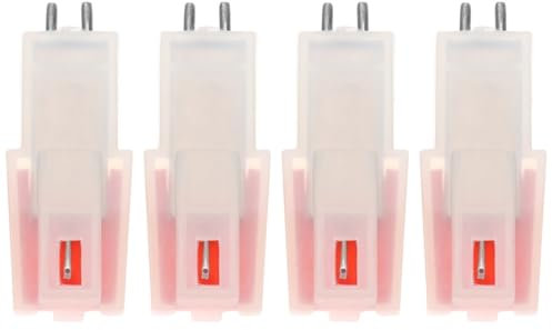 Vaguelly 4pezzi Aghi Di Ricambio Per Giradischi Testina Magnetica Per Fonografi Compatibile Con Dischi Vinile Installazione Facile e Veloce