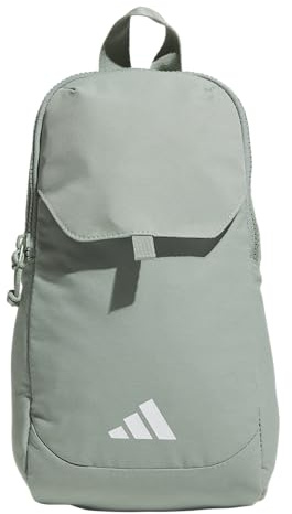 adidas Essentials 3 Crossbody – Sling Bag with Phone Pocket, Silver Green, OSFA