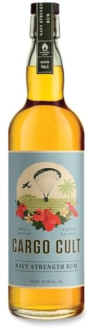 Cargo Cult Navy Strength Rum 70cl, 54.5% ABV | Tropical Aged, No Spices Added | Smooth, Deep & Rounded | Signature Dry Finish, South Pacific, Small Batch Premium Rum