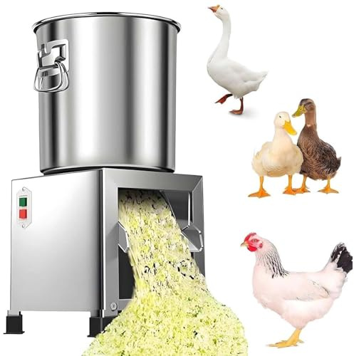 CUTANGELAR Trituradora De Verduras De Alta Velocidad, Picadora Eléctrica. Su Grosor Ajustable Y Su Amplia Entrada La Hacen Ideal Para Aplicaciones Agrícolas, Ganaderas Y Cocinas Comerciales.(2500W)