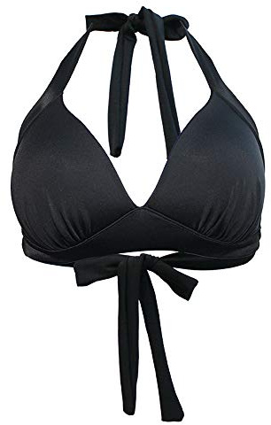 Viloree Sujetador de Bikini Parte de Arriba Bañador Top de Traje de Baño Mujer Negro-2 S