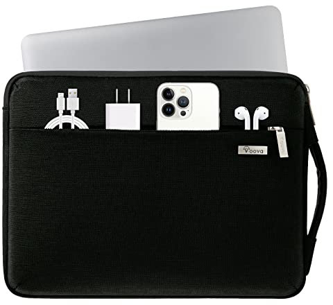 Voova Laptophülle 15 15.6 16 Zoll Laptoptasche, 360°Schutz Laptop Hülle 15,6 Laptop Sleeve Laptop Tasche Laptophüllen für MacBook Pro 16 (M5 2025), Acer ConceptD 16 Inspiron, Ideapad 15.6, Schwarz