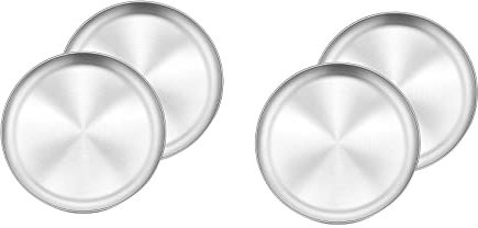 2 x padelle per pizza da 10 pollici, vassoi rotondi per la cottura della pizza in acciaio , vassoio per forno di per il servizio, durevole