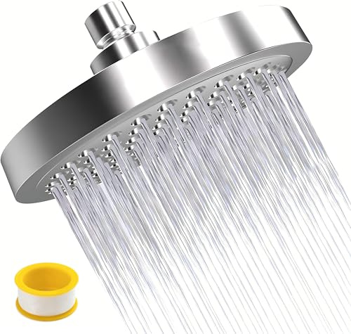 CYILIUEN Pomme de douche à effet pluie ABS 15,2 cm G1/2 connecteur universel salle de bain pommeau de pluie nouvelle expérience de douche
